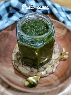 Foto resep Spinach Pesto sauce homemade - saus pesto bayam