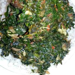 A picture of Rice and Vegetable Sauce.