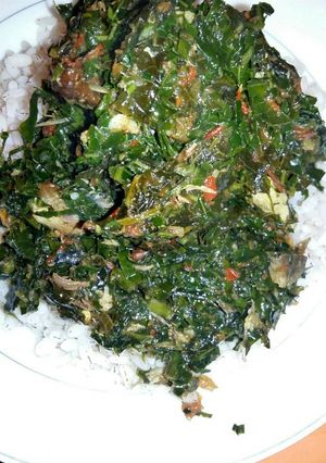 A picture of Rice and Vegetable Sauce.