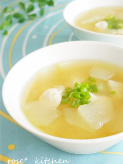 A picture of Mildly Flavored Winter Melon Soup.