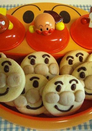 A picture of Egg Allergy Safe! Anpanman Cookies.