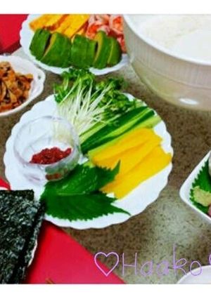 A picture of Sushi Handrolls for a Feast.