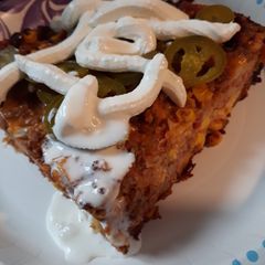 A picture of Chili & Cornbread Stuffing Casserole.