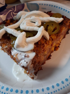 A picture of Chili & Cornbread Stuffing Casserole.