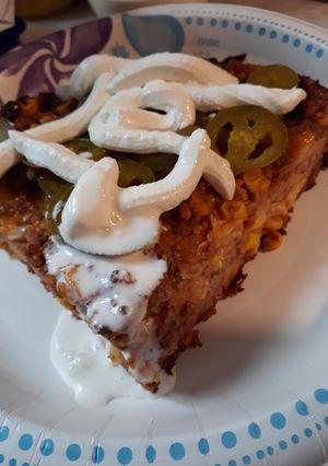 A picture of Chili & Cornbread Stuffing Casserole.