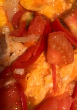 Foto resep Chinese stir fried tomatoes and eggs