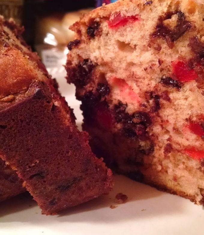 A picture of Black Forest Banana Bread.