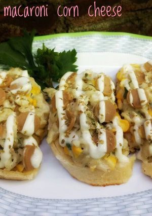 Foto resep Bread With Macaroni Corn Cheese