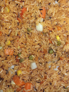 A picture of Veggie fried rice.