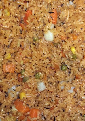 A picture of Veggie fried rice.