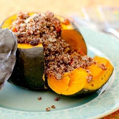 A picture of Kabocha Squash Stuffed With Quinoa.