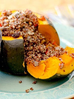 A picture of Kabocha Squash Stuffed With Quinoa.