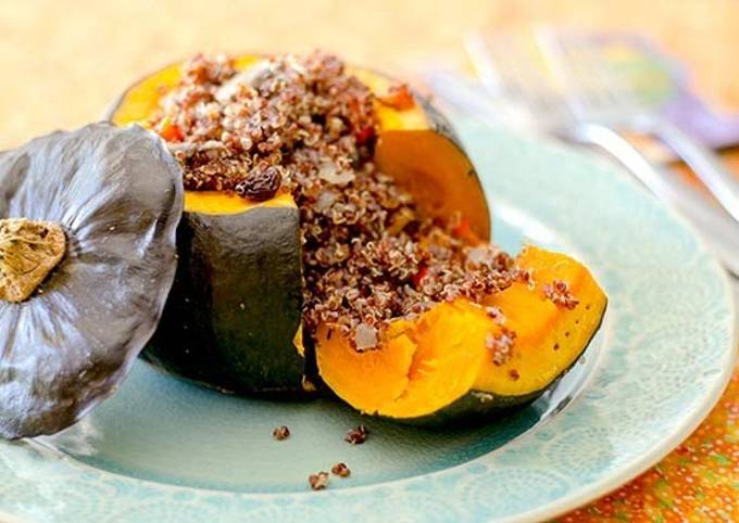 Recipe: Tasty Kabocha Squash Stuffed With Quinoa