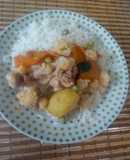Estofado de pollo con coliflor