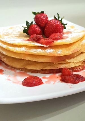 Foto resep Fluffy pancake strawberry