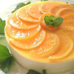 A picture of Orange Mousse Cake.