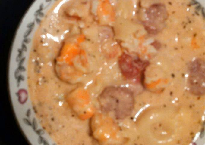 Simple Way to Make Quick Sausage, Shrimp and Tortellini
