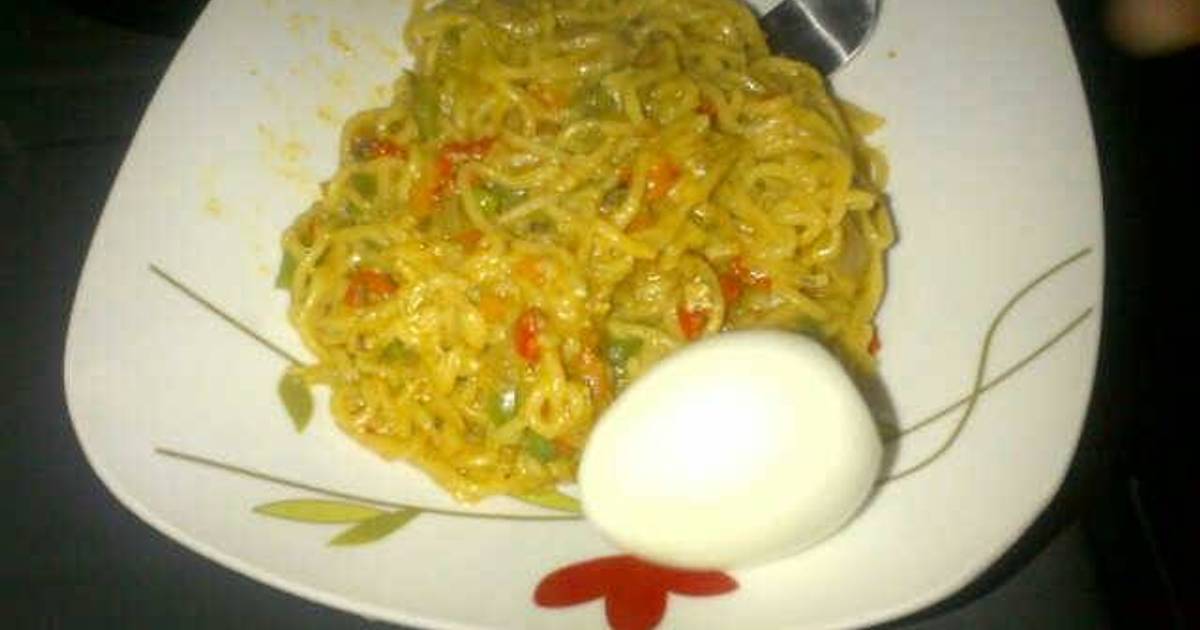 10mins Noodles with Boiled Egg Recipe by Amaka Udekwe Cookpad