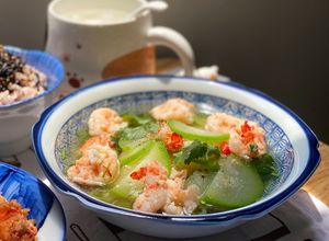 Hình của món Canh Bí Xanh Nấu Tôm.