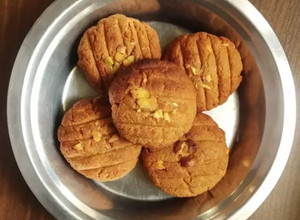 A picture of Jaggery & wheat flour Cookies.