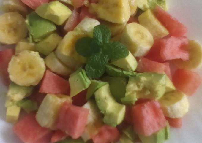 Recipe of Award-winning Avocado,banana and melon pudding.#nonheatsnack