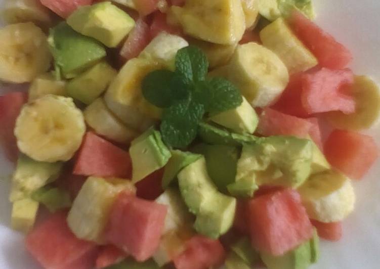 Recipe of Speedy Avocado,banana and melon pudding.#nonheatsnack