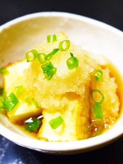 A picture of Deep-Fried Tofu in Sauce with Atsuage.