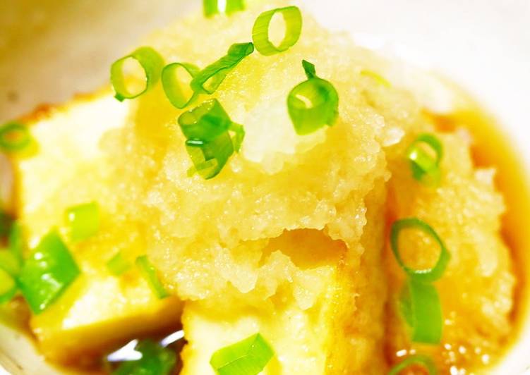 How to Make Quick Deep-Fried Tofu in Sauce with Atsuage
