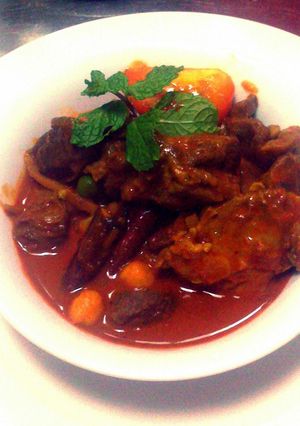 A picture of Masala Lamb curry.