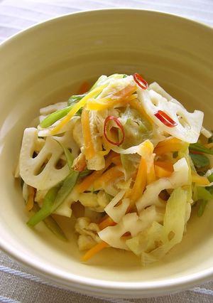 A picture of Japanese Leek Kinpira.