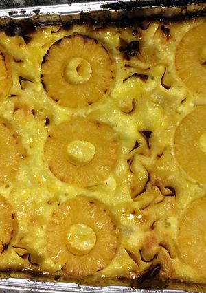 A picture of Pineapple Noodle Pie.