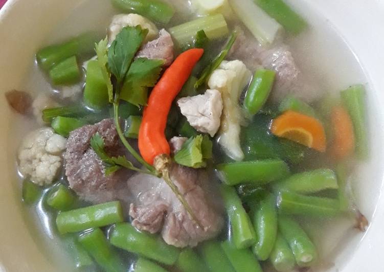 Bagaimana Menyiapkan Sop daging buncis sedap mantap buat diet, Enak Banget