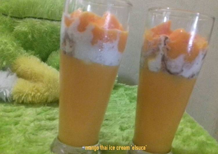 Cara Membuat Mango thai ice cream Kekinian