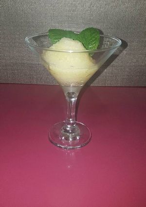 Una foto de Sorbete de melón