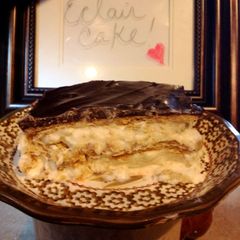 A picture of Homemade eclair cake, inspired by cook's country.