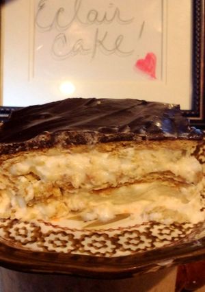 A picture of Homemade eclair cake, inspired by cook's country.