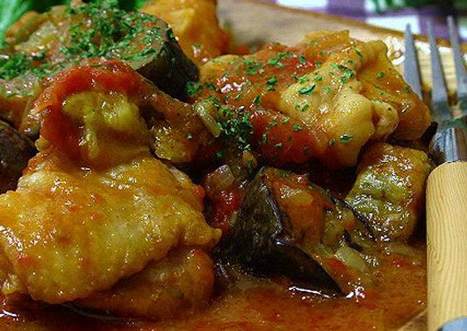 Recipe of Thomas Keller Eggplant and Chicken Braised in Tomato Sauce