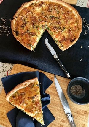 Foto resep Quiche-Bombay dan Bawang Prei (reBake-Moona's Kitchen/Evyjuly)