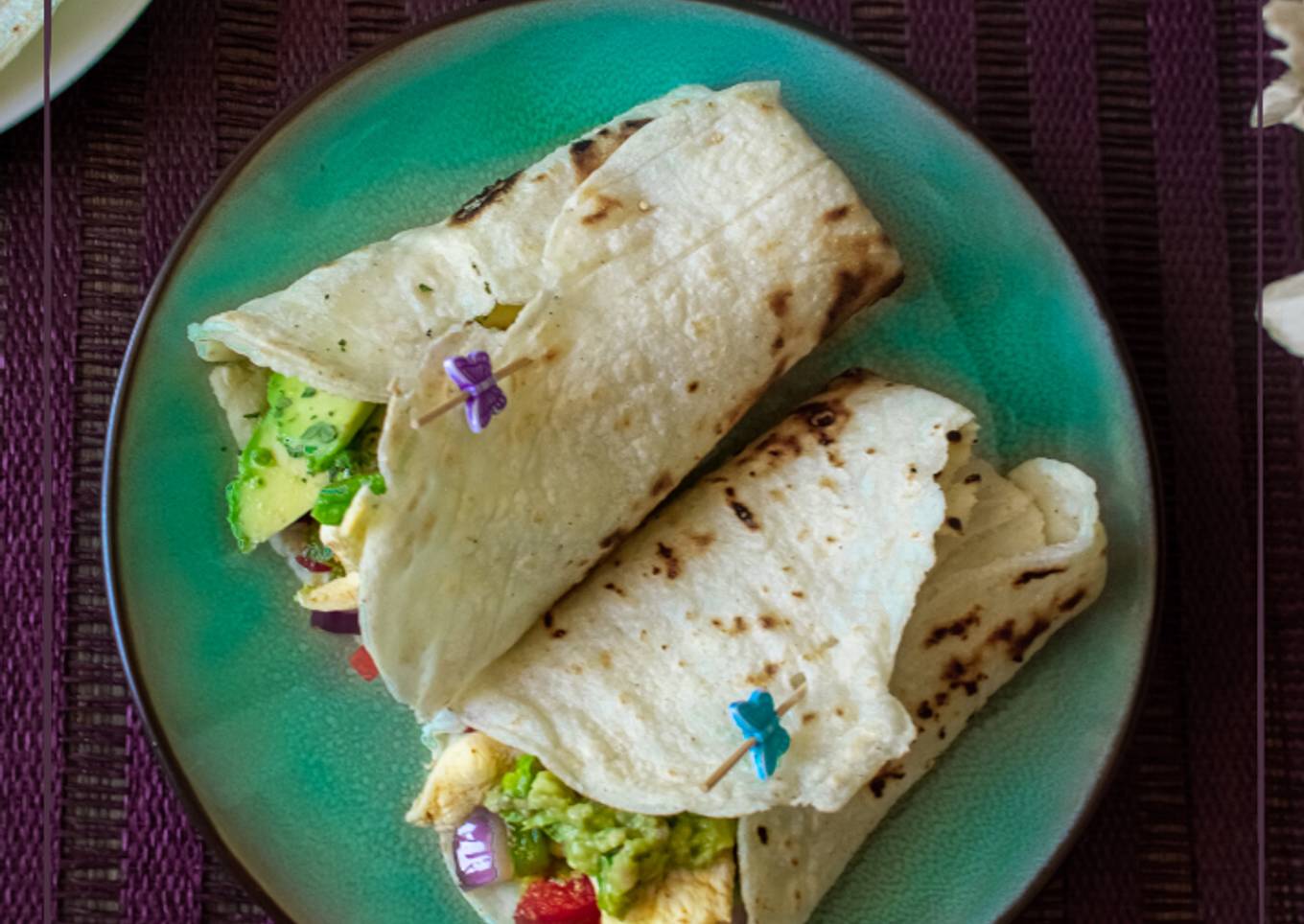 Fajitas de pollo con aguacate ✨
