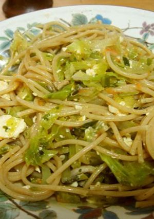 A picture of Tofu & Vegetable Pasta with Salt.