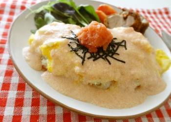 Easiest Way to Make Appetizing Creamy Mentaiko Omurice