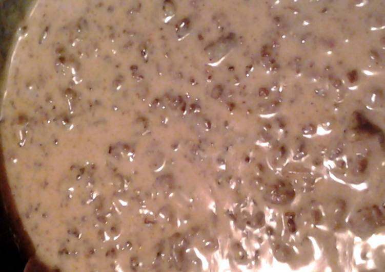 Steps to Prepare Homemade hamburger milk gravy