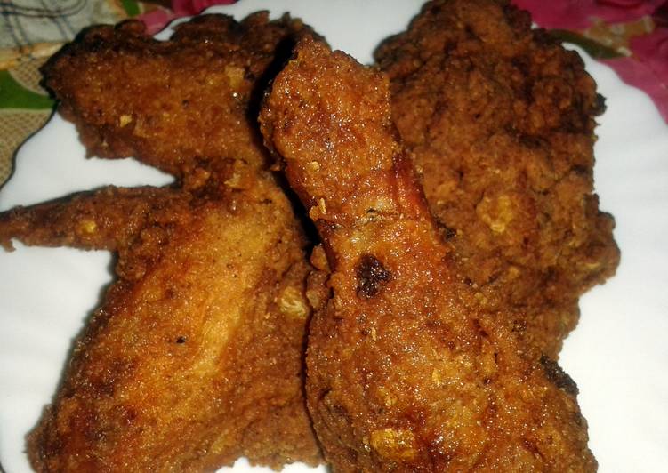 Crunchy fried chicken