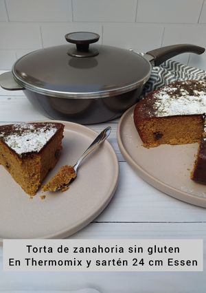 Una foto de Torta de zanahoria sin gluten en Thermomix y sartén 24 cm Essen