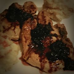 A picture of Pork Chops With Ginger Cherry Sauce.