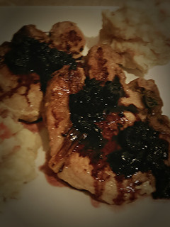 A picture of Pork Chops With Ginger Cherry Sauce.