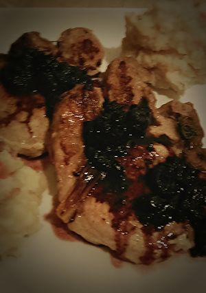A picture of Pork Chops With Ginger Cherry Sauce.