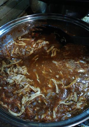 Una foto de Tinga de pollo