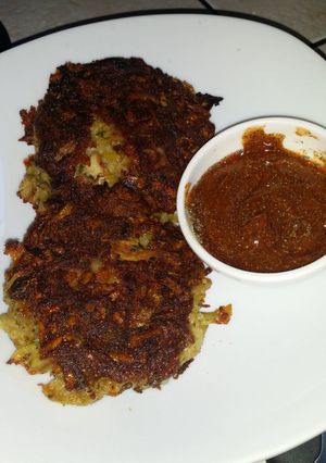 A picture of "Parmigian Chicken Potatoe Cakes".