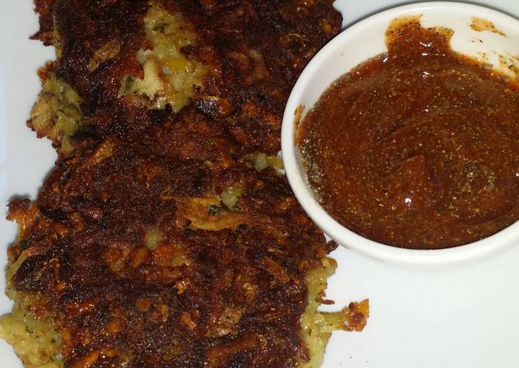 Steps to Make Super Quick Homemade &#34;Parmigian Chicken Potatoe Cakes&#34;